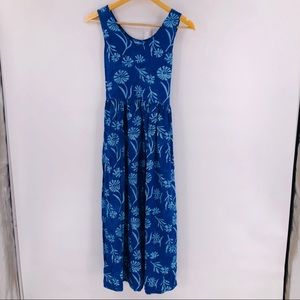 Maui Design Hawaiian Floral Sleeveless Maxi Dress